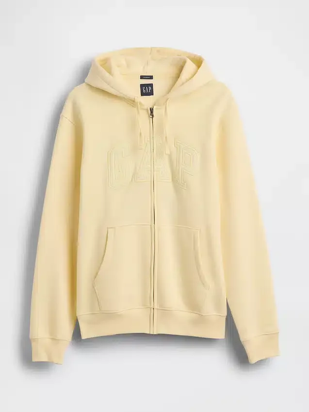 Sweat à capuche zippé pour adulte Vintagesoft Arch Logo