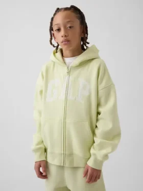 Sweat à capuche zippé pour enfant avec logo Vintagesoft