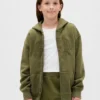 Sweat à capuche zippé pour enfant avec logo Vintagesoft