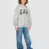 Sweat à capuche zippé pour enfant avec logo Vintagesoft