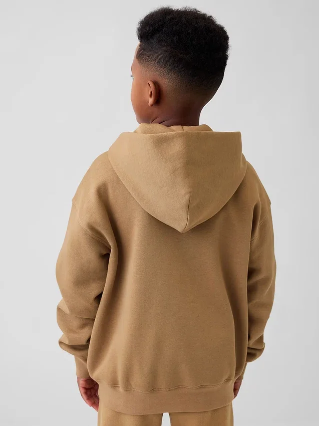 Sweat à capuche zippé pour enfant avec logo Vintagesoft