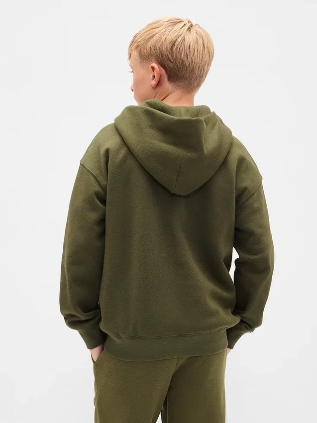 Sweat à capuche zippé pour enfant avec logo Vintagesoft