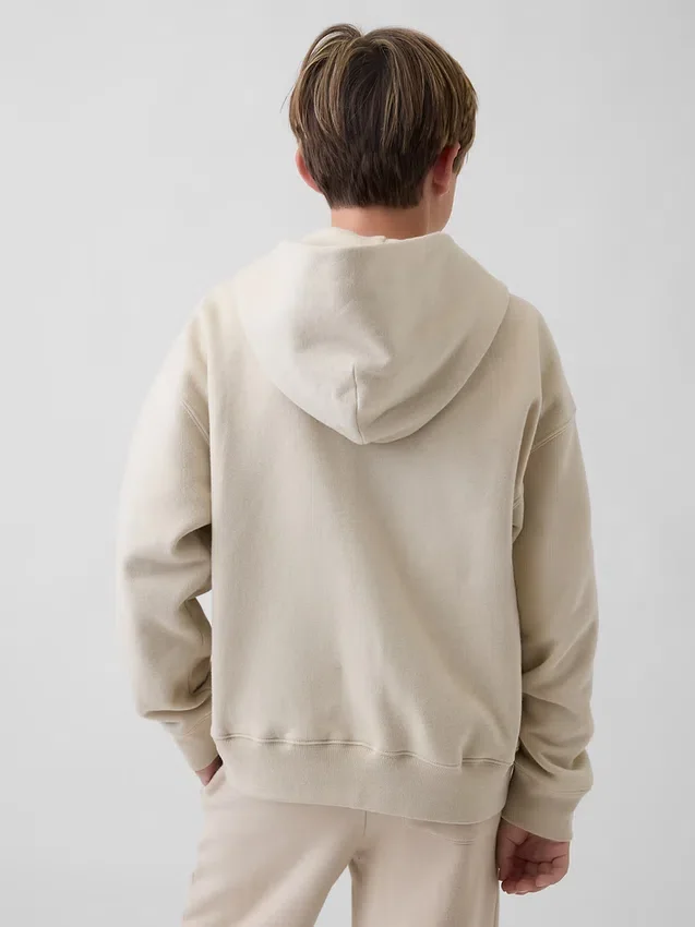 Sweat à capuche zippé pour enfant avec logo Vintagesoft