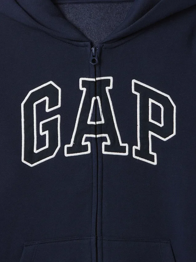 Sweat à capuche zippé pour enfant avec logo Vintagesoft