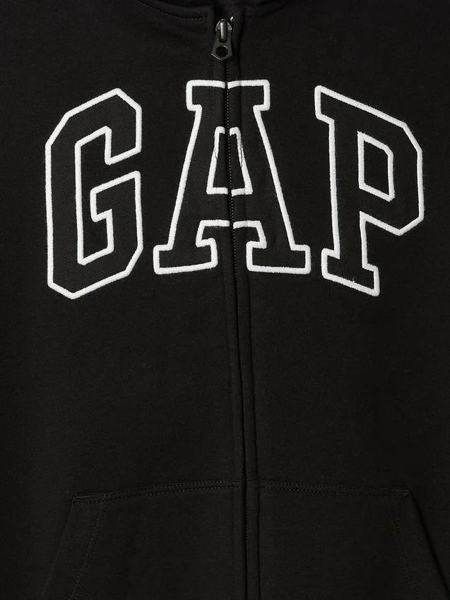 Sweat à capuche zippé pour enfant avec logo Vintagesoft