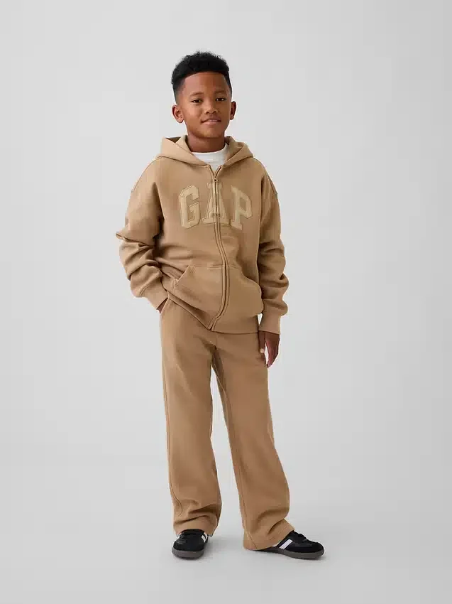 Sweat à capuche zippé pour enfant avec logo Vintagesoft