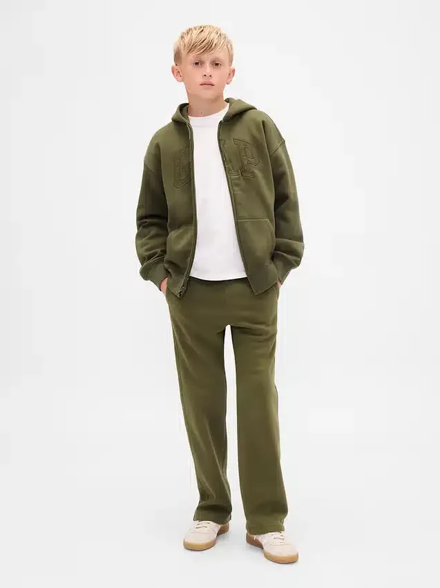 Sweat à capuche zippé pour enfant avec logo Vintagesoft