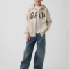 Sweat à capuche zippé pour enfant avec logo Vintagesoft