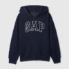 Sweat à capuche zippé pour enfant avec logo Vintagesoft
