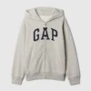 Sweat à capuche zippé pour enfant avec logo Vintagesoft