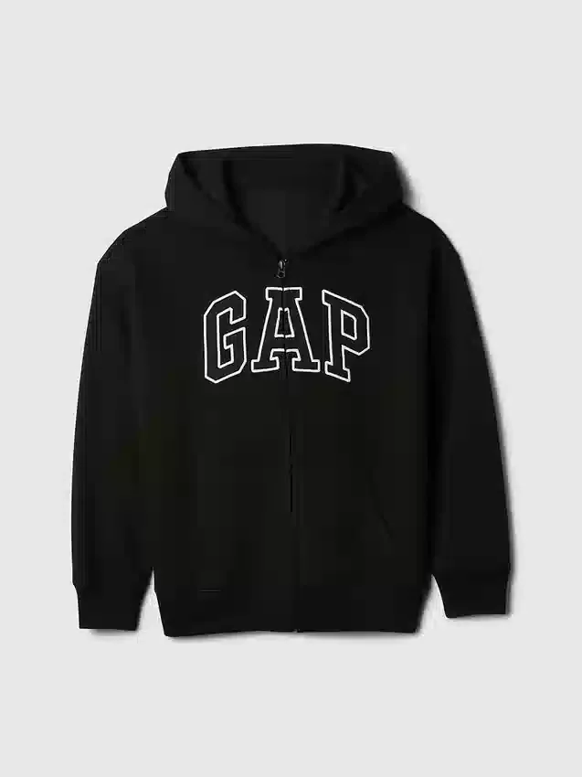 Sweat à capuche zippé pour enfant avec logo Vintagesoft