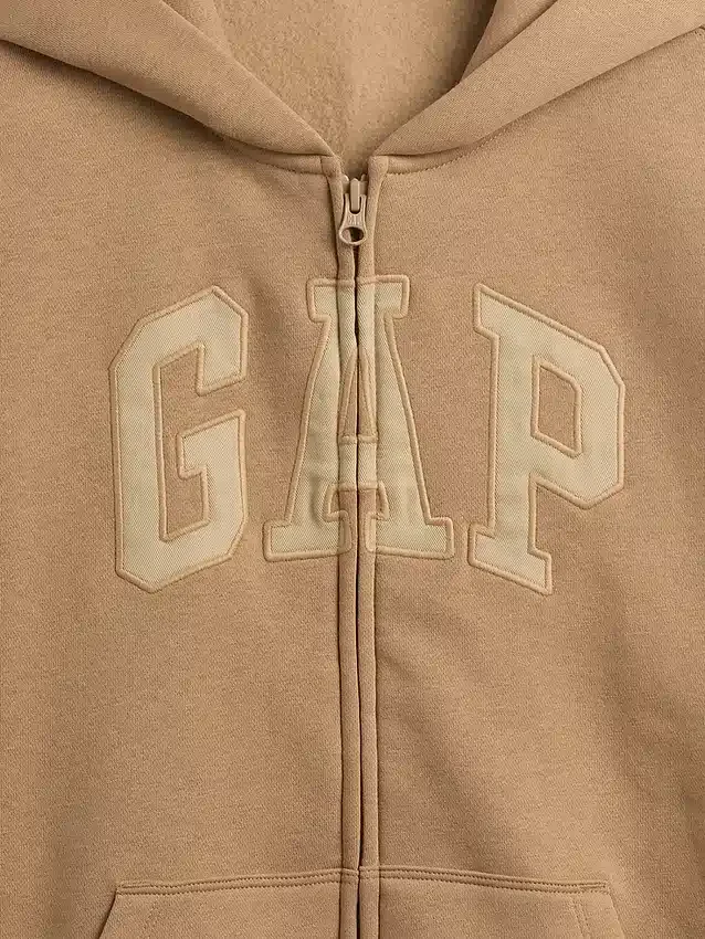 Sweat à capuche zippé pour enfant avec logo Vintagesoft
