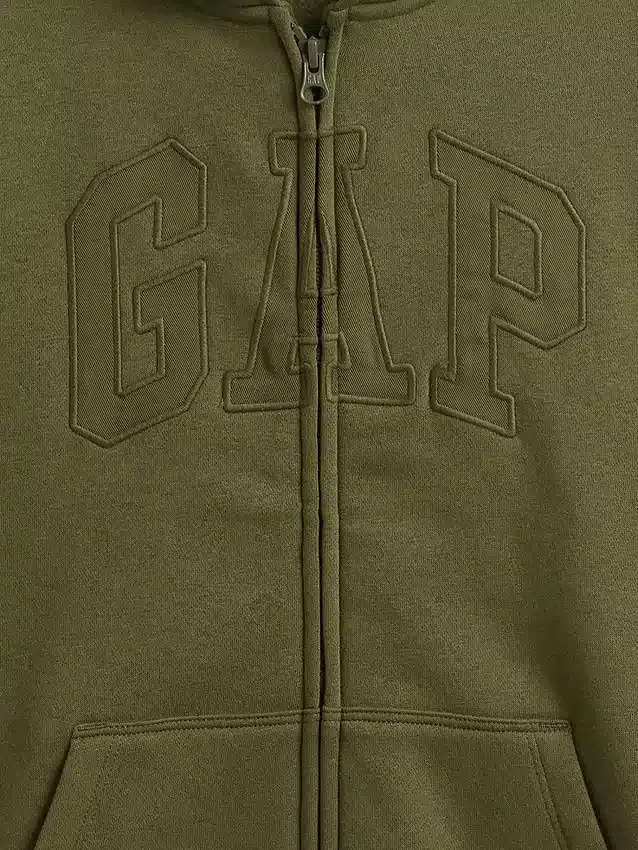 Sweat à capuche zippé pour enfant avec logo Vintagesoft