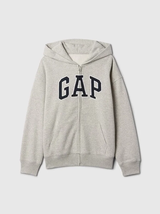 Sweat à capuche zippé pour enfant avec logo Vintagesoft