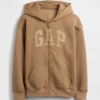 Sweat à capuche zippé pour enfant avec logo Vintagesoft