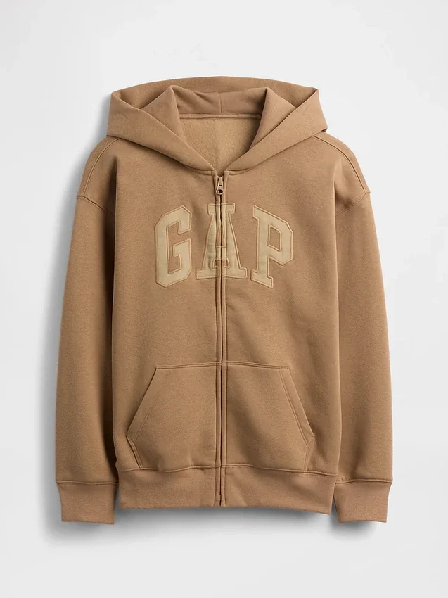Sweat à capuche zippé pour enfant avec logo Vintagesoft