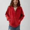 Sweat à capuche zippé pour enfant Vintagesoft à la coupe décontractée et logo