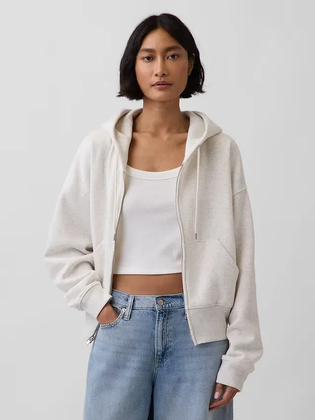 Sweat à capuche zippé Vintagesoft