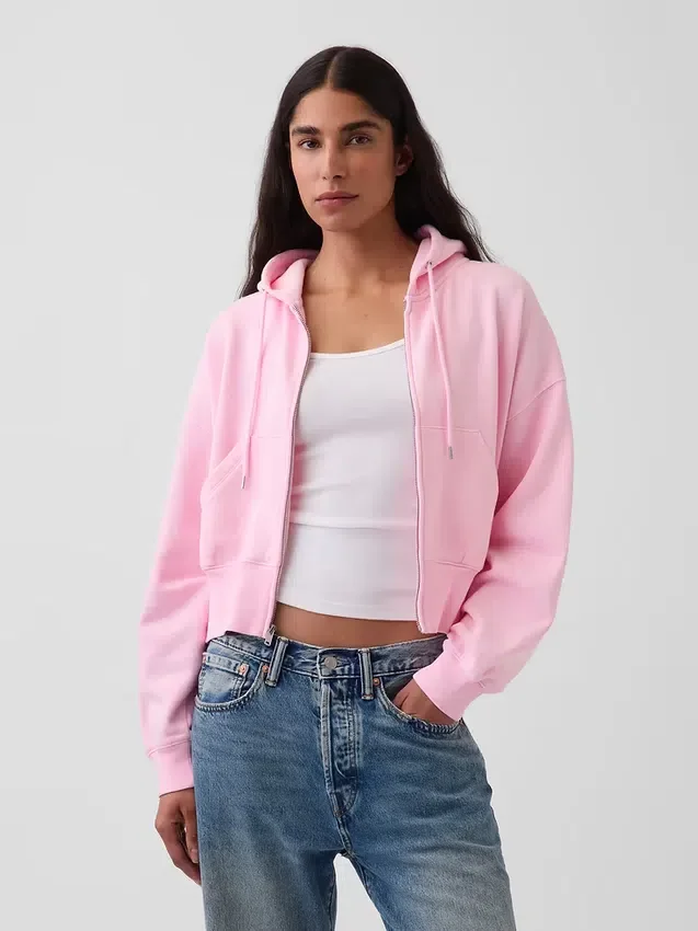 Sweat à capuche zippé Vintagesoft