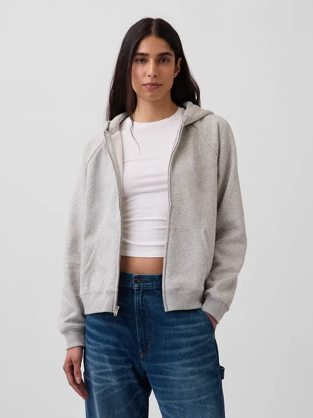 Sweat à capuche zippé Vintagesoft
