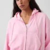 Sweat à capuche zippé Vintagesoft