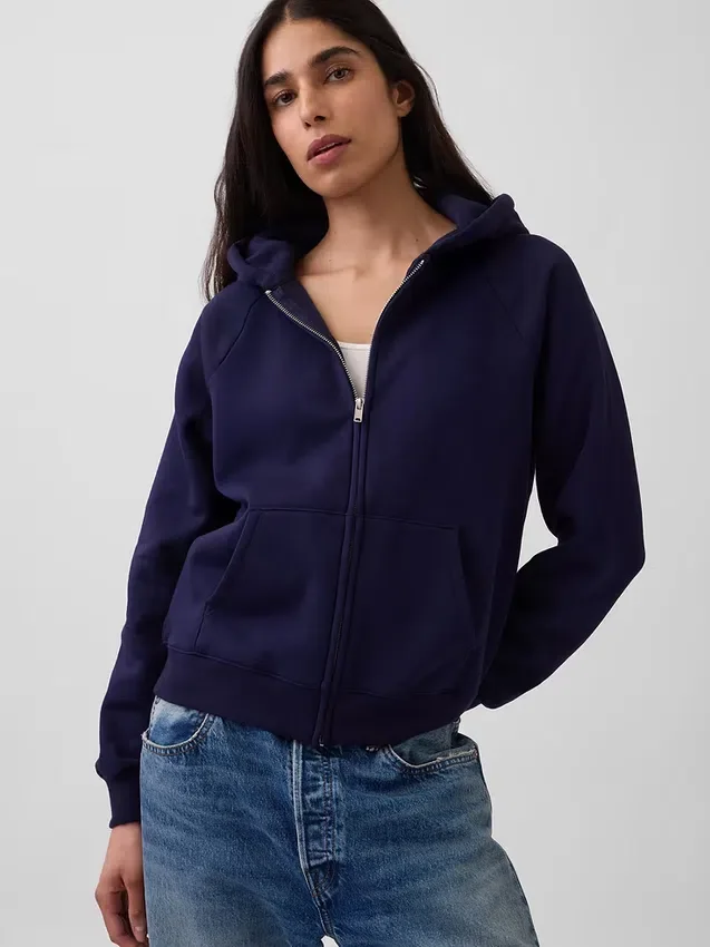Sweat à capuche zippé Vintagesoft