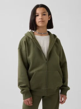 Sweat à capuche zippé Vintagesoft pour enfants