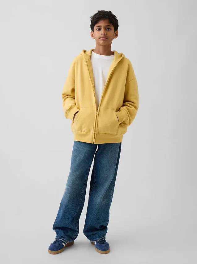Sweat à capuche zippé Vintagesoft pour enfants