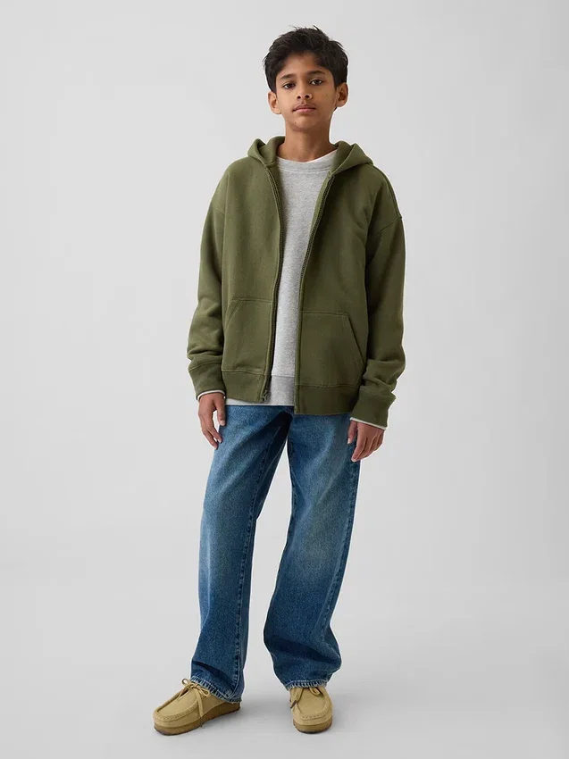 Sweat à capuche zippé Vintagesoft pour enfants