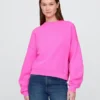 Sweat-shirt à col rond et coupe légèrement raccourcie Vintagesoft