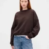 Sweat-shirt à col rond et coupe légèrement raccourcie Vintagesoft