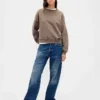 Sweat-shirt à col rond et coupe légèrement raccourcie Vintagesoft