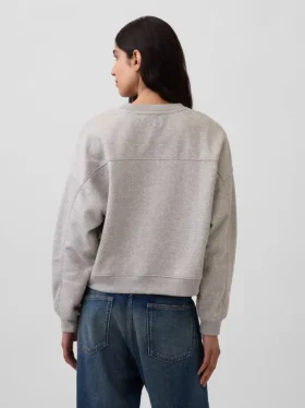 Sweat-shirt à col rond et coupe légèrement raccourcie Vintagesoft