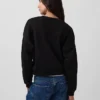 Sweat-shirt à col rond et coupe légèrement raccourcie Vintagesoft