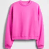 Sweat-shirt à col rond et coupe légèrement raccourcie Vintagesoft