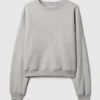 Sweat-shirt à col rond et coupe légèrement raccourcie Vintagesoft