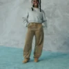Sweat-shirt à col rond et coupe légèrement raccourcie Vintagesoft