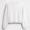 Sweat-shirt à col rond et coupe légèrement raccourcie Vintagesoft