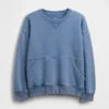 Sweat-shirt à col rond et poche Vintagesoft pour enfants, coupe décontractée