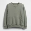 Sweat-shirt à col rond et poche Vintagesoft pour enfants, coupe décontractée
