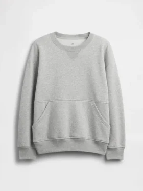 Sweat-shirt à col rond et poche Vintagesoft pour enfants, coupe décontractée
