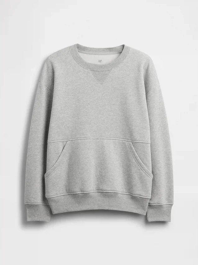 Sweat-shirt à col rond et poche Vintagesoft pour enfants, coupe décontractée