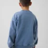 Sweat-shirt à col rond et poche Vintagesoft pour enfants, coupe décontractée