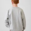 Sweat-shirt à col rond et poche Vintagesoft pour enfants, coupe décontractée