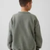 Sweat-shirt à col rond et poche Vintagesoft pour enfants, coupe décontractée