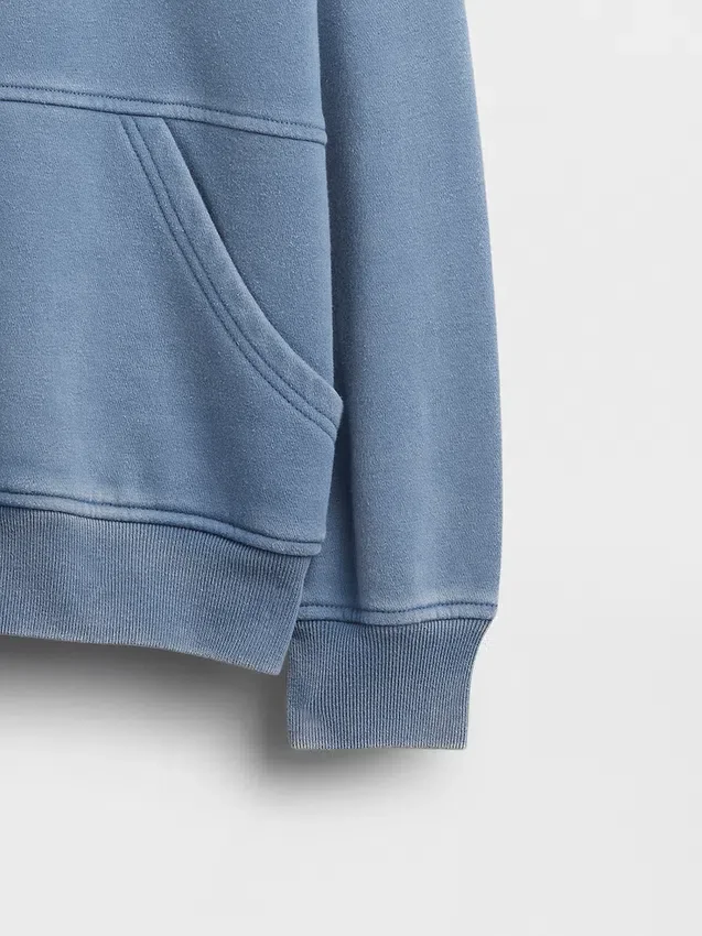 Sweat-shirt à col rond et poche Vintagesoft pour enfants, coupe décontractée