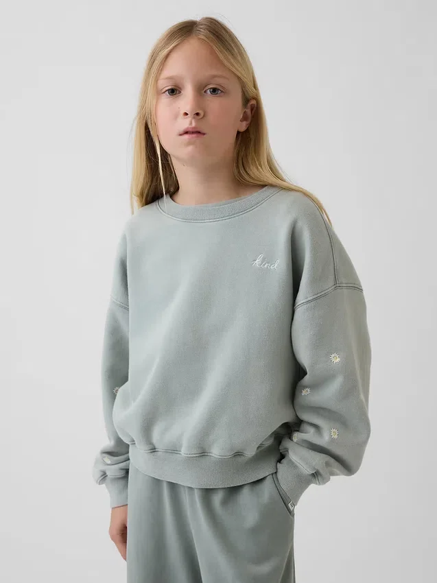 Sweat-shirt à col rond Vintagesoft Wedge pour enfants