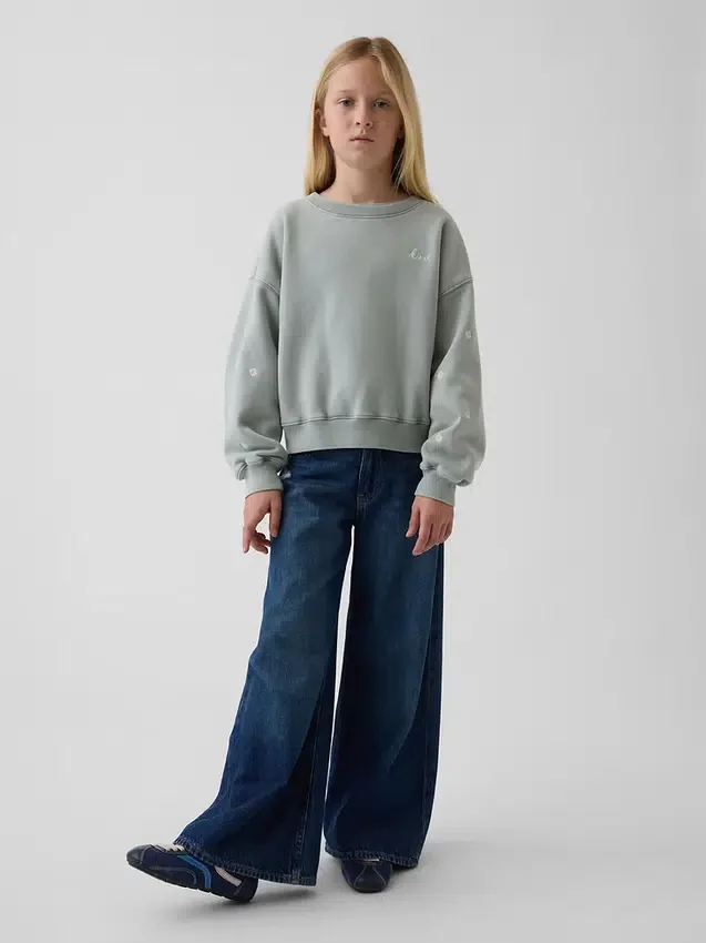 Sweat-shirt à col rond Vintagesoft Wedge pour enfants