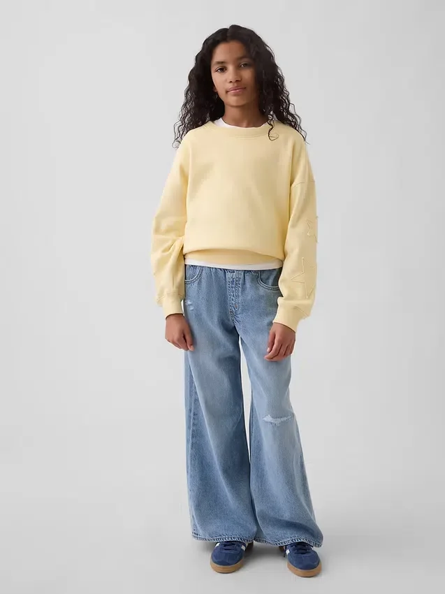 Sweat-shirt à col rond Vintagesoft Wedge pour enfants