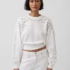 Sweat-shirt court oversize à œillets Vintagesoft
